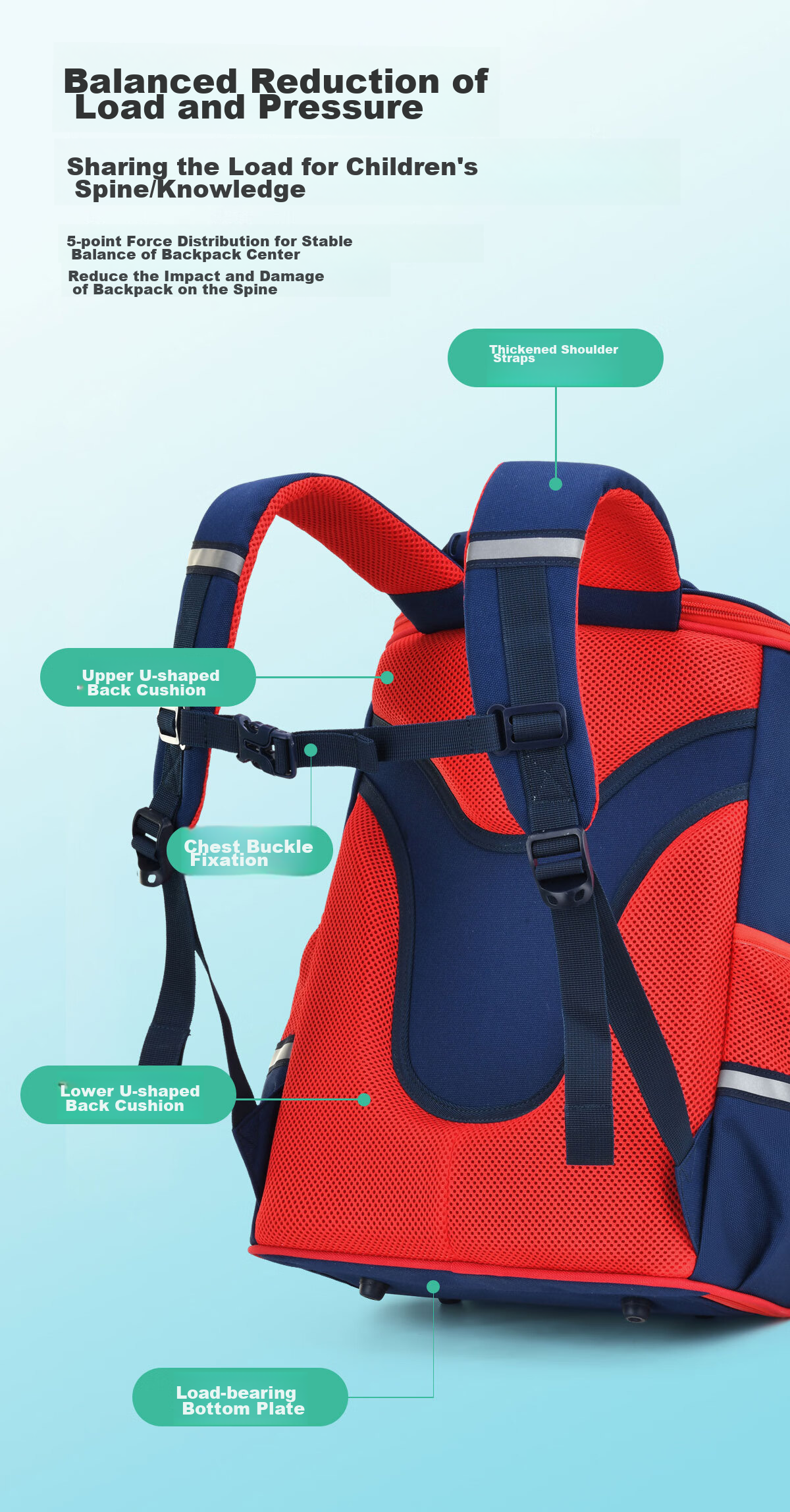 KVG Primary School Backpack for Grades 3-4 Children's Backpack British Style Lightweight Spine Protection Girls' Shoulder Bag 125cm Or More 4