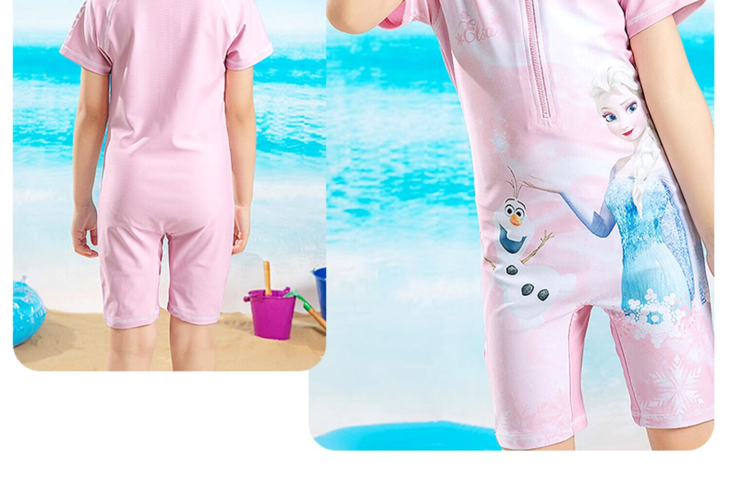 Dishini Frozen Elsa Princess Children's Swimsuit One-Piece Girls' Swimwear, Stylish Girls' Swimsuit, Baby Swimwear 7