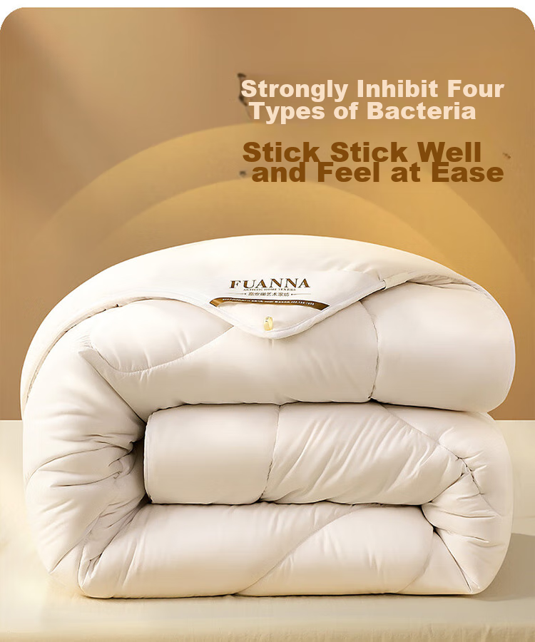 FUANNA 51% Xinjiang Cotton Quilt for Spring And Autumn, Antibacterial Cotton Comforter for Spring And Autumn, Double-Sized Air Conditioning Quilt Core, 4.2 Jin (2.1 Kg), 203*229cm 12