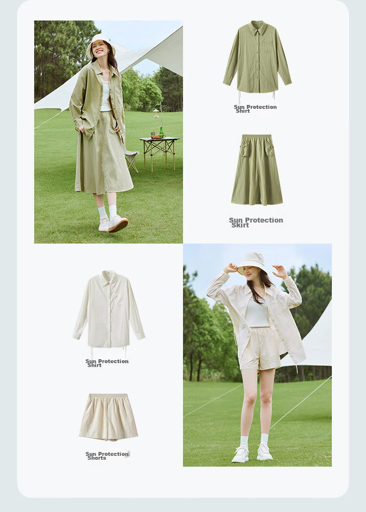 INMAN UPF100+ Sun Protection Shirt for Women, Summer Fashion Blouse Jacket, Bean Green Color, Size L 15