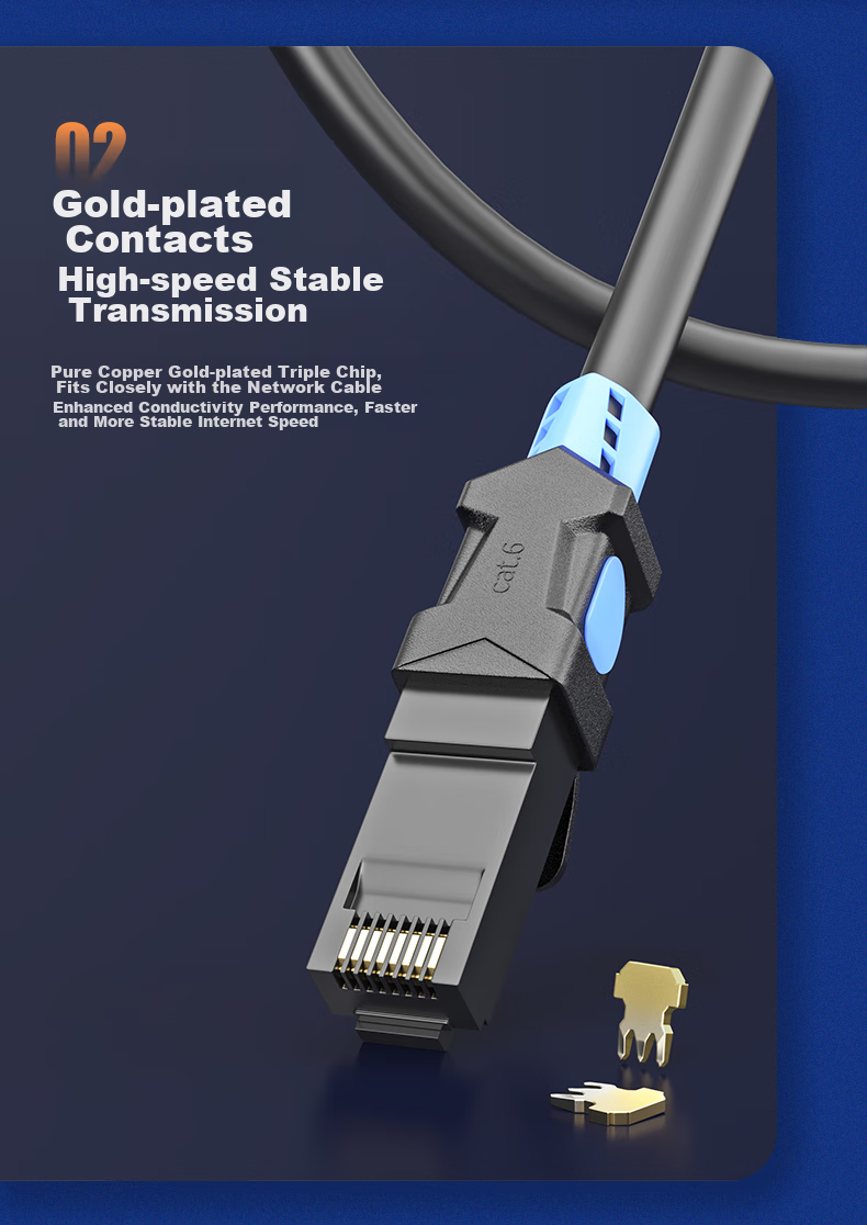 CNCOB Cat6 Ethernet Cable, Gigabit Unshielded 8-Core Twisted Pair Patch Cord for Home, Construction, Computer, Broadband, Surveillance Network Connection, 30 Meters 6