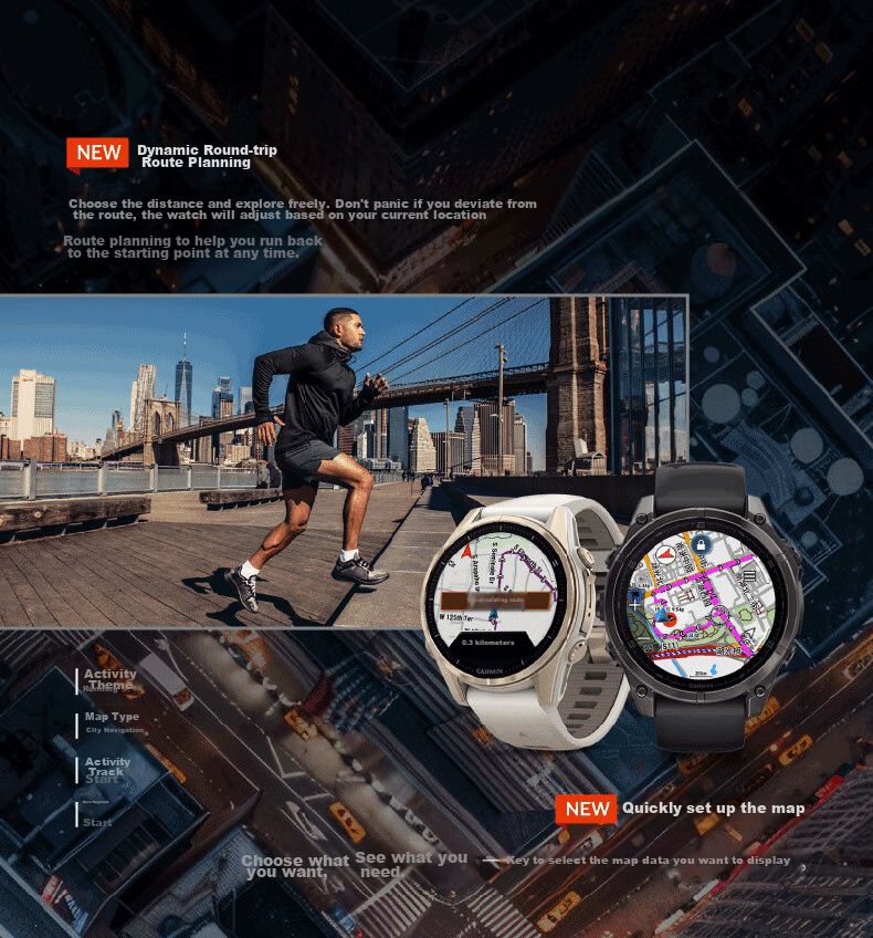 GARMIN Fenix8 Flagship Black - 51mm, Outdoor Sports Watch with Heart Rate Monitoring for Running, Diving, And Skiing 11