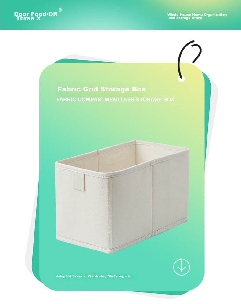 Jicang Fabric Wardrobe Storage Box, Clothes Organizer for Home Use, Layered Storage Container, Large Size 10.2L 1