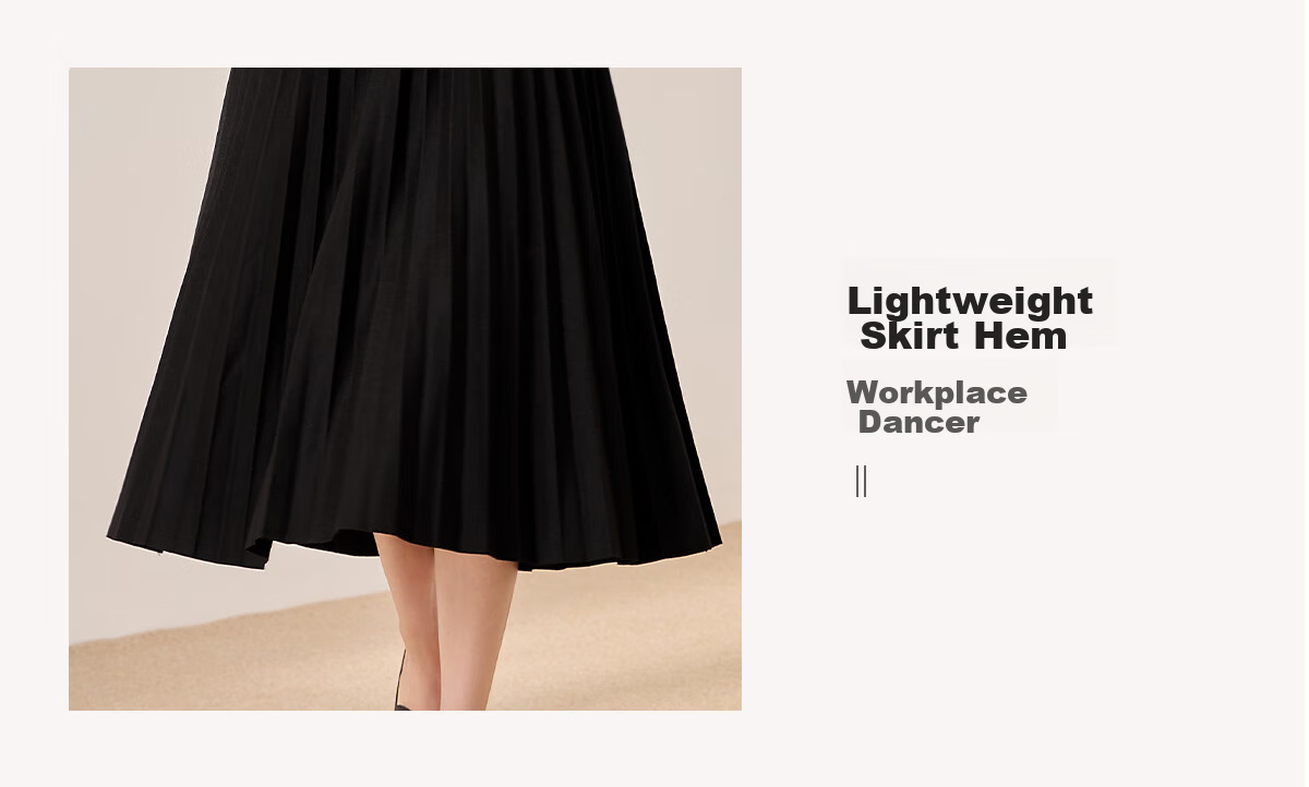 Chushen Spring And Autumn High-Waisted A-Line Midi Skirt for Women, Fashionable Versatile Pleated Skirt S13KB2098 Black 6