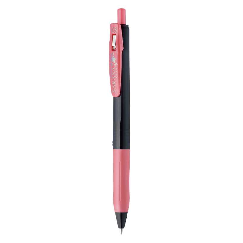 ZEBRA JJ15 Gemstone Series Gel Pen, 0.5mm Retractable Gel Pen, Signature Pen, Student Journal Pen, Marker Pen, JJ15-SR, Bright Red