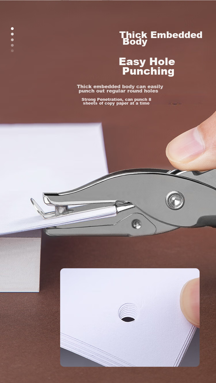 GuangBo Handheld All-Metal Single-Hole Punch, Office Stationery, DKJ7704 2