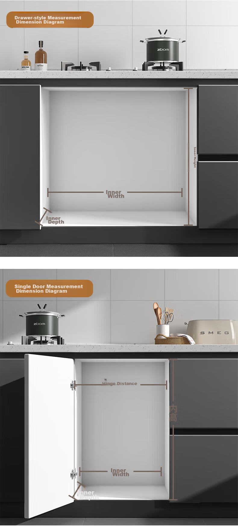 Cobbe 304 Stainless Steel Drawer-Type Bowl Rack, Kitchen Cabinet Double-Layer Pot Bowl Plate Storage Shelf, Cabinet Bowl Dish Pull-Out Basket 19