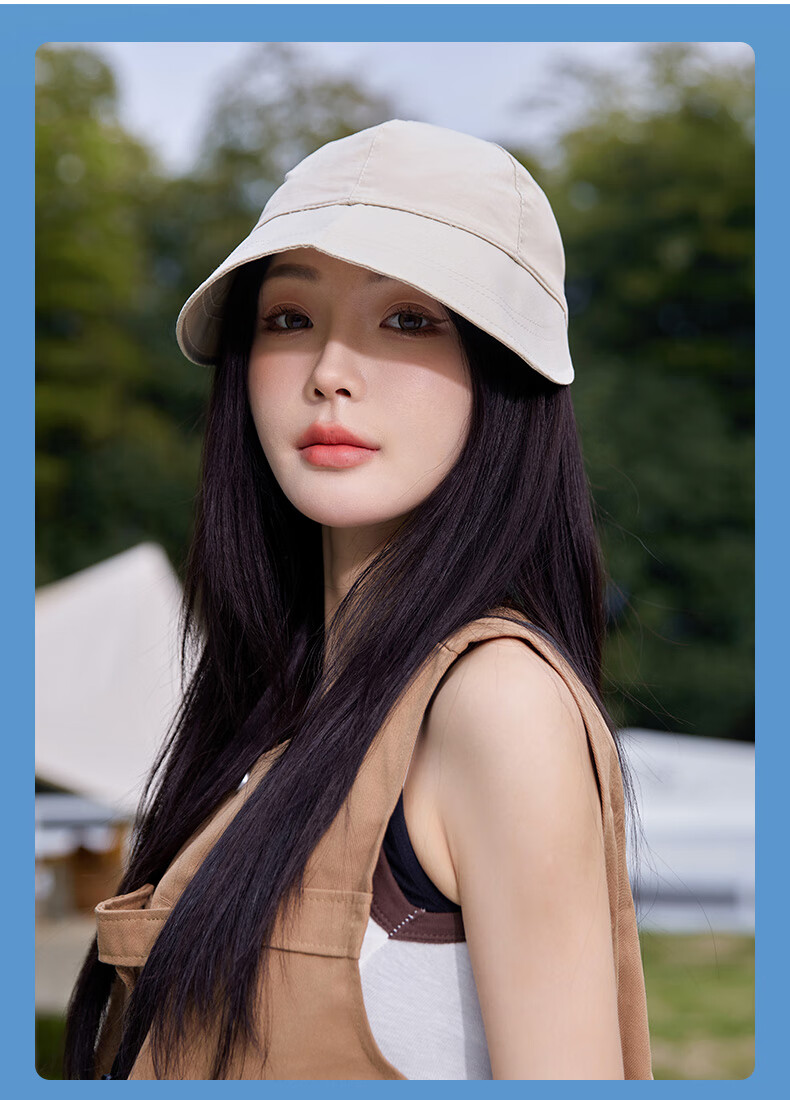 GRGN Sun Protection Hat for Women, Summer Fisherman Hat, Sun Visor Cap, Baseball Cap, Outdoor Face-Covering Travel UV Protection Hat for Wome 6