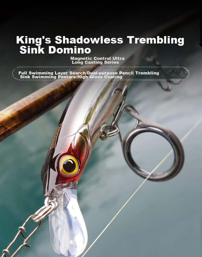 Guowangliya Lure Fishing Bait, Invisible Sinking Minnow Lure, Long-Distance Casting, Wiggling And Sinking, for Sea Bass, Perch Fish And Bass 2