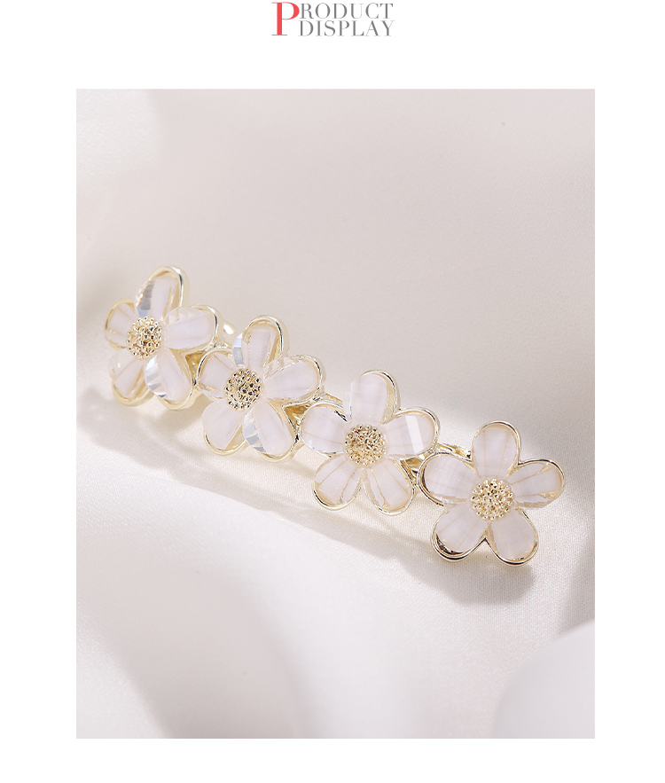 CHIMERA Simple Flower Hair Clip, Half-Updo Barrette, Horizontal Hairpin, High-End Hair Accessory for Women, Birthday Gift for Girls 6