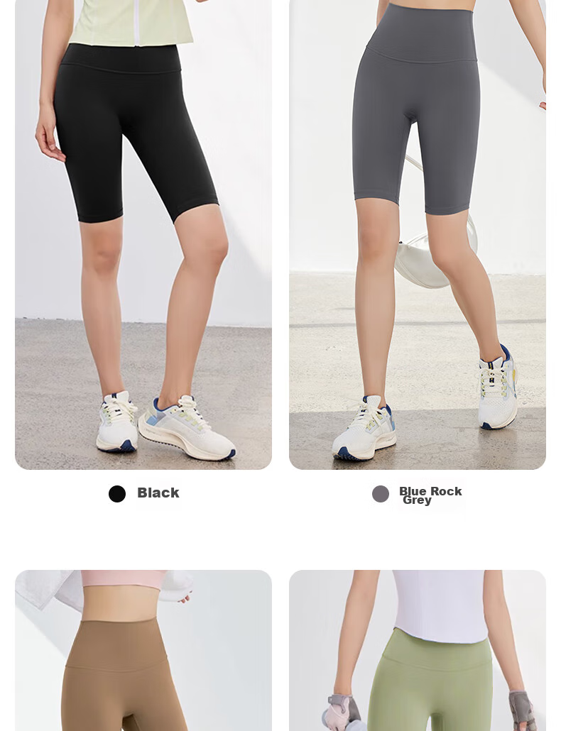 XUEXIMAN Yoga Pants for Women, One-Size High-Waisted Bike Shorts with Butt-Lifting Effect, Tight-Fitting Sports Fitness Shorts for Outdoor Wear 9