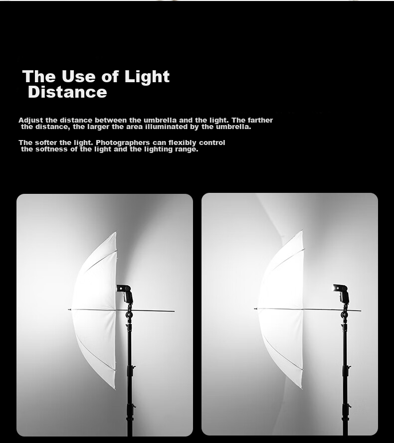 AMBITFUL Soft Light Umbrella 40-Inch Studio Soft Light Umbrella, Reflector Umbrella, Photography Umbrella, ID Umbrella, Studio Umbrella, Portrait And Still Life Soft Light Photography Umbrella, Light Blocking Umbrella 8