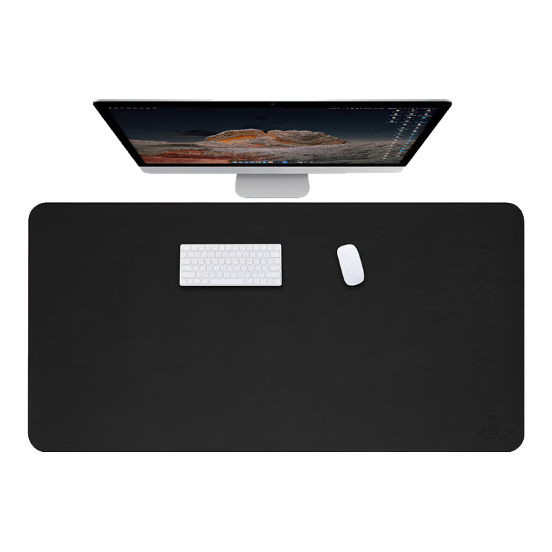 EXCO 1.2-Meter Mouse Pad, Extra Large Desk Mat, Computer Office Leather Desk Pad, Waterproof Leather Desk Cover, Writing Desk Pad, Double-Sided Gaming Keyboard Mat, Black 3766