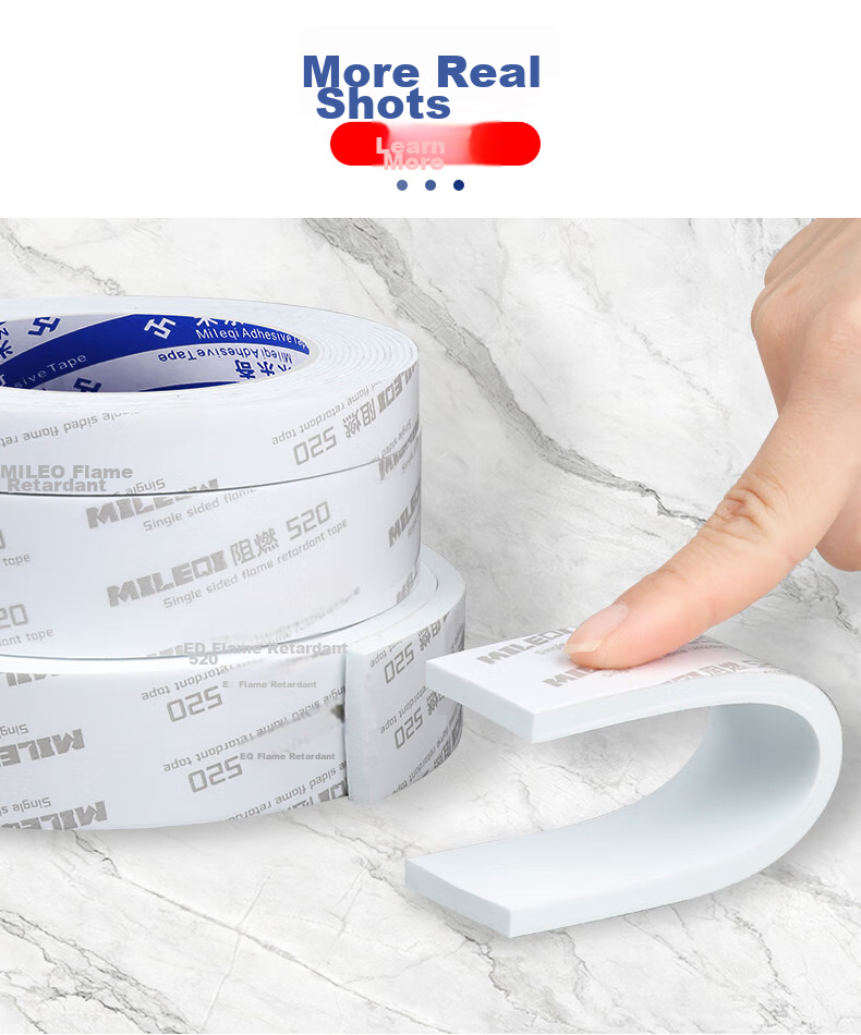 Mileqi Single-Sided Flame-Retardant Foam Tape, Kitchen Stove Gap Filler, Waterproof Self-Adhesive Flame-Retardant Sealing, Shock-Absorbing, Black, 20mm Thick, 20mm Wide, 2m Long, 1 Roll Package 8