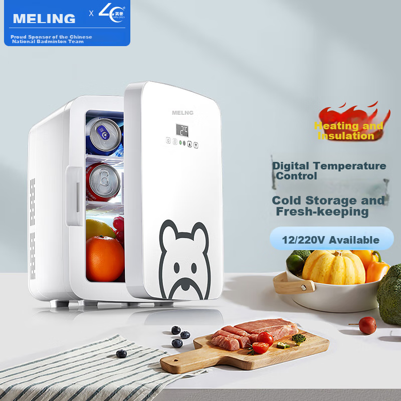 MeiLing Car Refrigerator, 10L Mini Fridge, Student Dorm Office Breast Milk Cooler And Warmer, Outdoor Breast Milk Cooler And Warmer