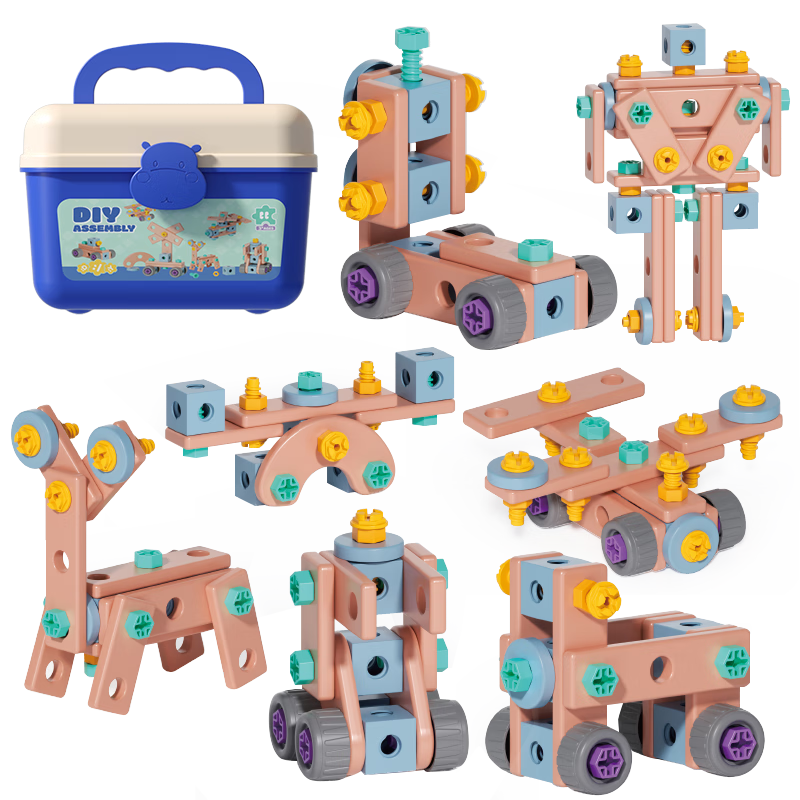 Huangen Children's Educational Screwdriver Toy Electric Drill Disassembly Repair Toolbox for Boys 3-6 Years Old Birthday Gift