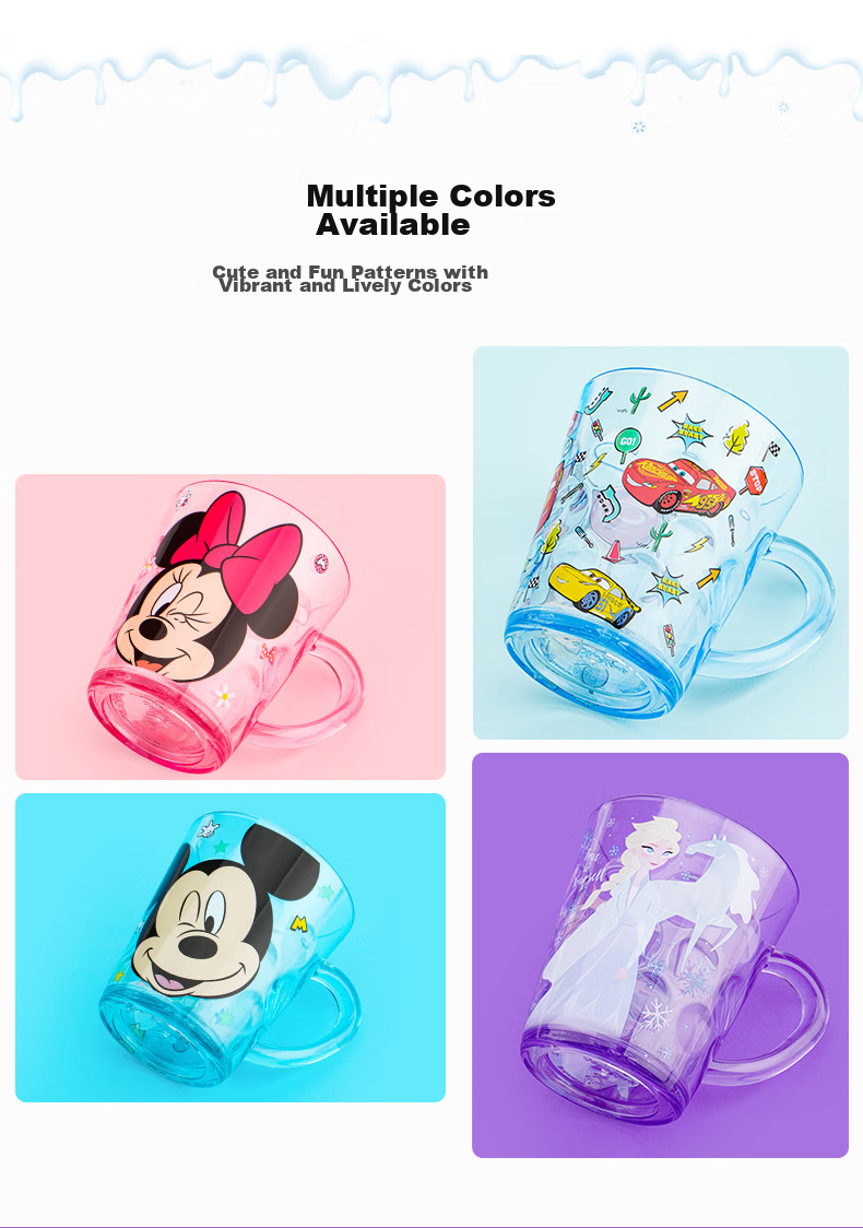 Disney Children's Mouthwash Cup, Elementary School Student Toothbrushing Cup, Household Tooth Mug, Plastic Durable Cartoon Rinsing Water Cup 6