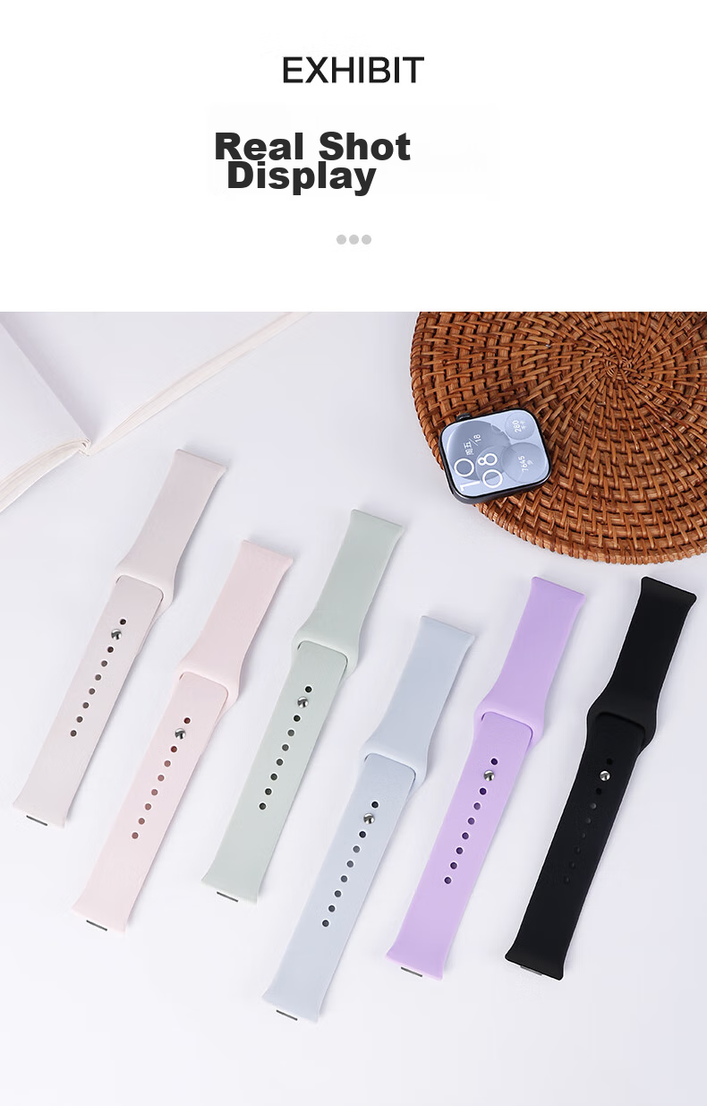 Weiqiantu Compatible with Huawei FIT4pro/FIT4/FIT3 Watch Band, Silicone Fashionable Huawei FIT4PRO Strap, Unisex Wristband, 20MM Interface [Official Light Blue] 9