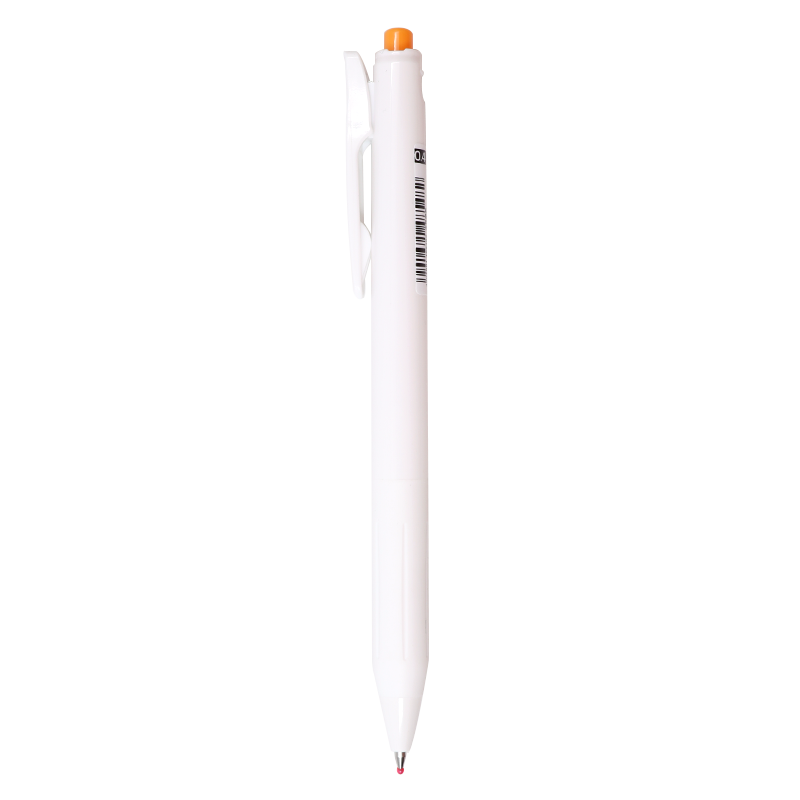 ZEBRA 0.4mm Retractable Bullet Tip Gel Pen, Colorful Student Drawing Signing Pen for Marking And Coloring, Journal Pen, JJS29-R1, White Barrel with Orange Refill, Single Pe