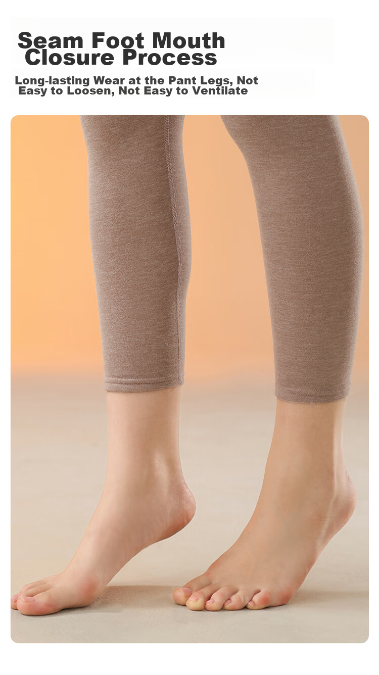 LangSha Women's Thermal Underwear, Tight-Fitting Warm Fleece-Lined Pants for Winter And Autumn, High-Waisted Leggings, Cashmere Base Layer Pants 15