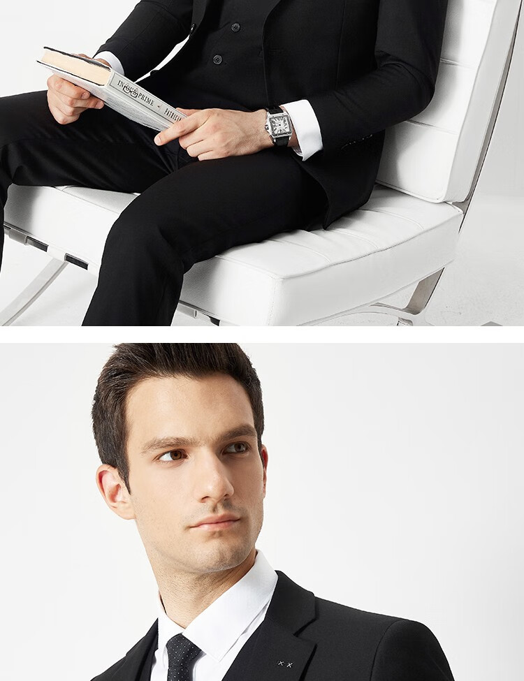 FIRS Men's Suit Set, Slim Fit Professional Formal Wear, Business Attire for Grooms, Wedding Attire for Me 15