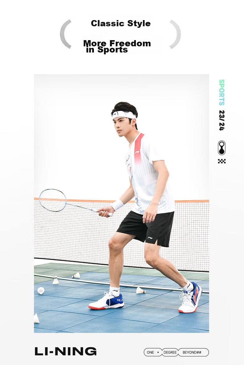 Li-Ning Badminton Shirt for Men And Women, Quick-Drying Cool Competition Top Versatile Sports T-Shirt Team Uniform XL 10