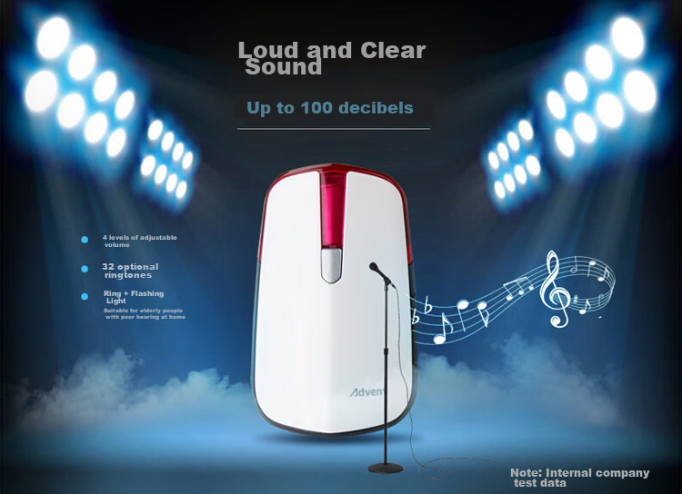 Advent Wireless Doorbell, Home Call Button, Long-Range E-581P One-To 6