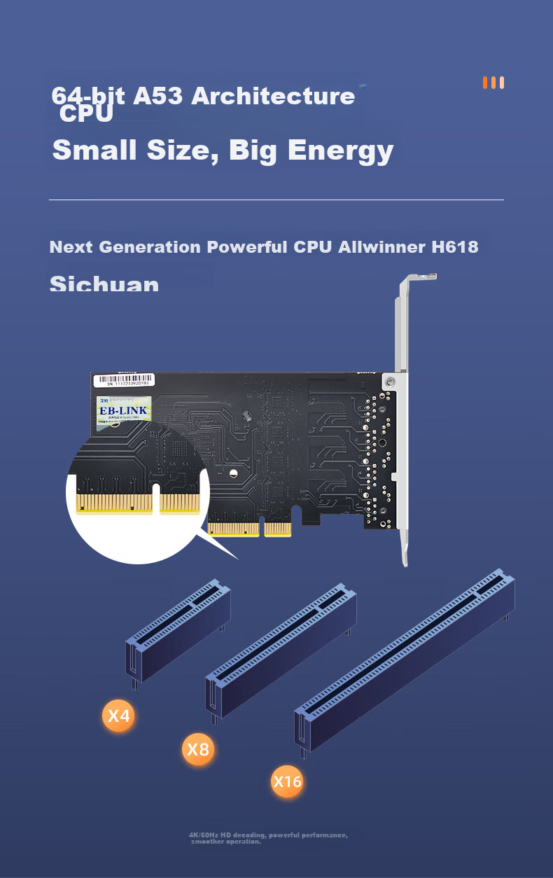 EB-LINK PCI-E X4 2.5G Four-Port Network Card, 2500M Gigabit Ethernet Port, Wired Network Card with Fan for ESXi Soft Routing And Aggregation Networking Adapter 10