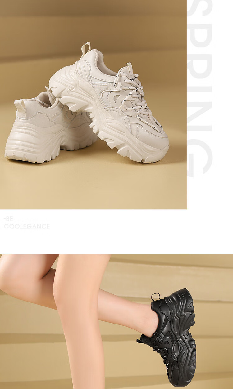 Dadong Thick Sole Dad Sneakers 2025 Spring Autumn New Sports Shoes Fashion Trend Casual Women's Shoes 0205 1
