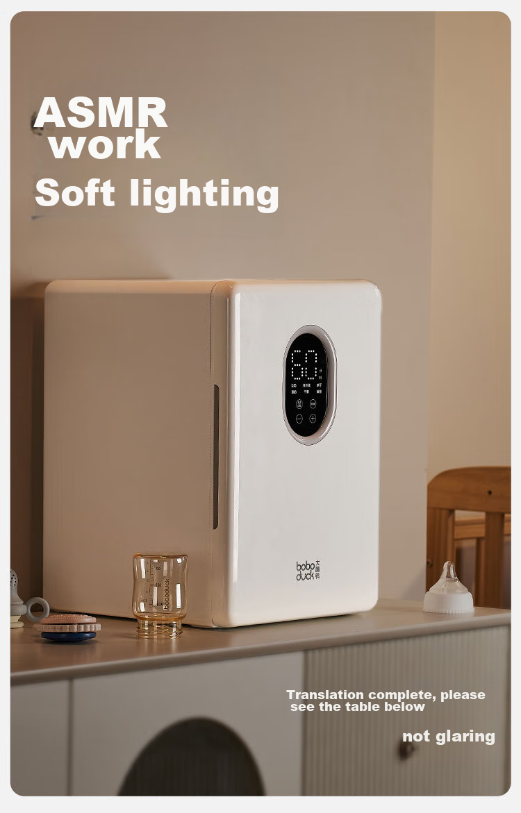 Boboduck Baby Bottle Sterilizer Cabinet UV Sterilization and Drying All-in-One Stainless Steel 24 LED Beads 6602PRO 25