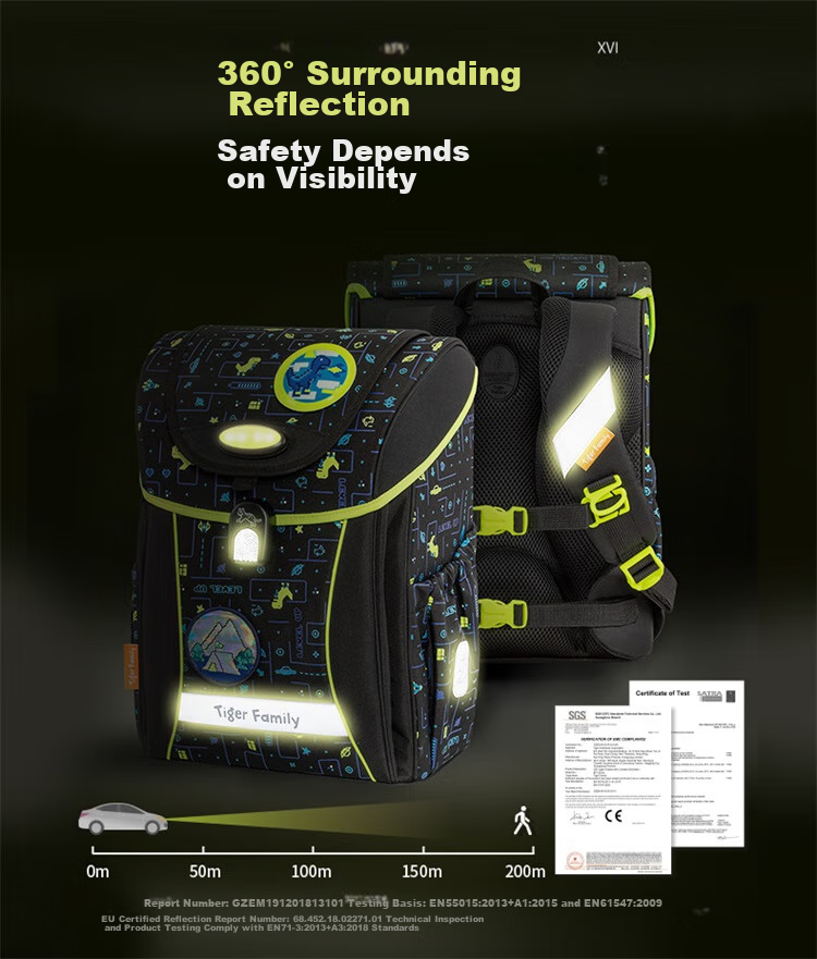TigerFamily Backpack for Primary School Students Grades 1-3 Children's Spine-Protecting Lightweight Large-Capacity Shoulder Bag Backpack 27