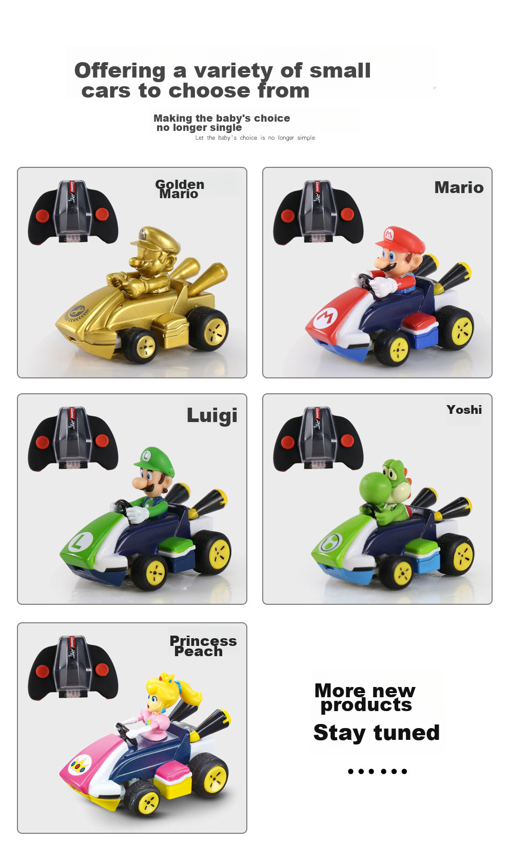 Carrera Remote Control Car, Mario Mini Wireless Drift Electric Toy Car, Birthday Gift for Boys 8