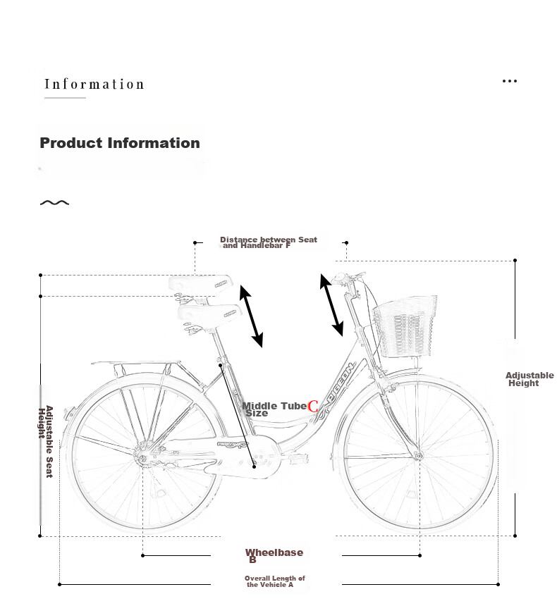 FG FLYING PIGEON City Bicycle, 24-Inch, Tubeless Solid Tire, Commuter Bike for Men And Women, Adult Student Urban Retro Style 4