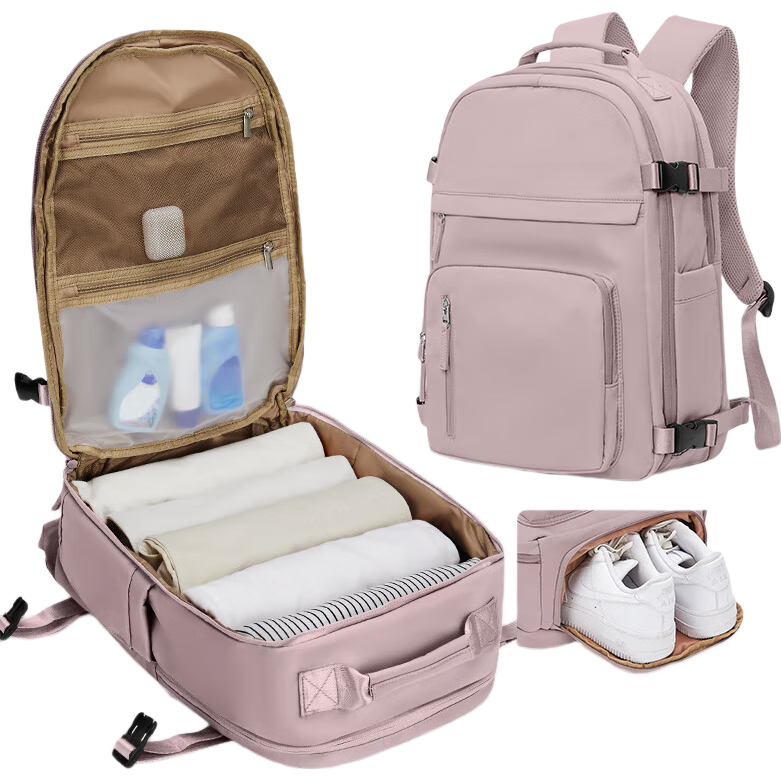 Landcase Backpack, Travel Bag for Women, Large Capacity Business Trip And Travel Bag, Luggage Bag for Men, Laptop Bag, 1548 Pink Purple