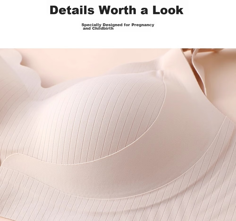 FENYE Maternity Nursing Bra, Comfortable Postpartum Breastfeeding Brassiere, Push-Up And Anti-Sagging Bra for Pregnant Women, 3XL 25