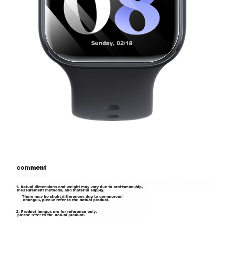 ESCASE [Two-Pack] Screen Protector for IQOO/Vivo Watch GT, Hydrogel Film, ESIM Version, Curved Full Coverage Anti-Scratch Protective Film 16