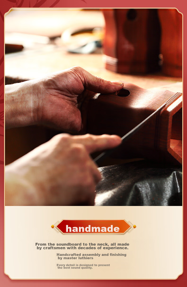 Huqiu Rosewood Erhu for Children And Adults, Beginner's Entry-Level Practice Pure Handmade Erhu from Suzhou National No. 1 Factory 10