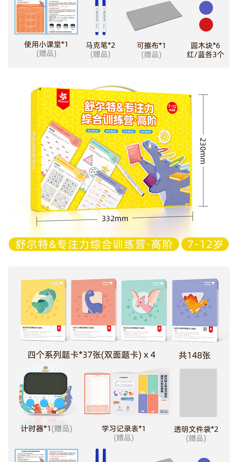 Pinwheel Shurtle Grid Concentration Training Set for Ages 3-6, Attention Booster Educational Toy Shurtle Low Level 12