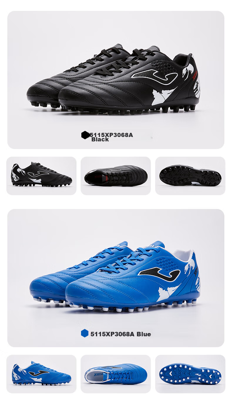 JOMA Soccer Shoes for Men, Women, Adults, Teenagers And Students, Competition MG Studs Non-Slip Football Training Shoes, Light Blue, Size 44 15