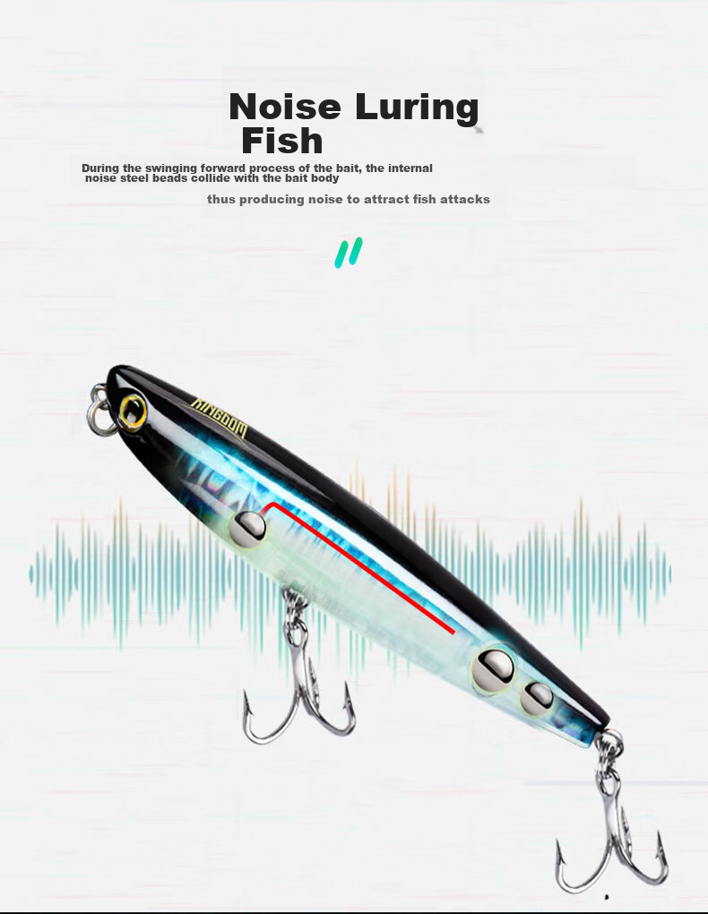 Guowangliya Lure, Surface System Zhi Dog Micro Floating Pencil, Freshwater Long-Casting Lure, Largemouth Artificial Bait, 11g-03 6