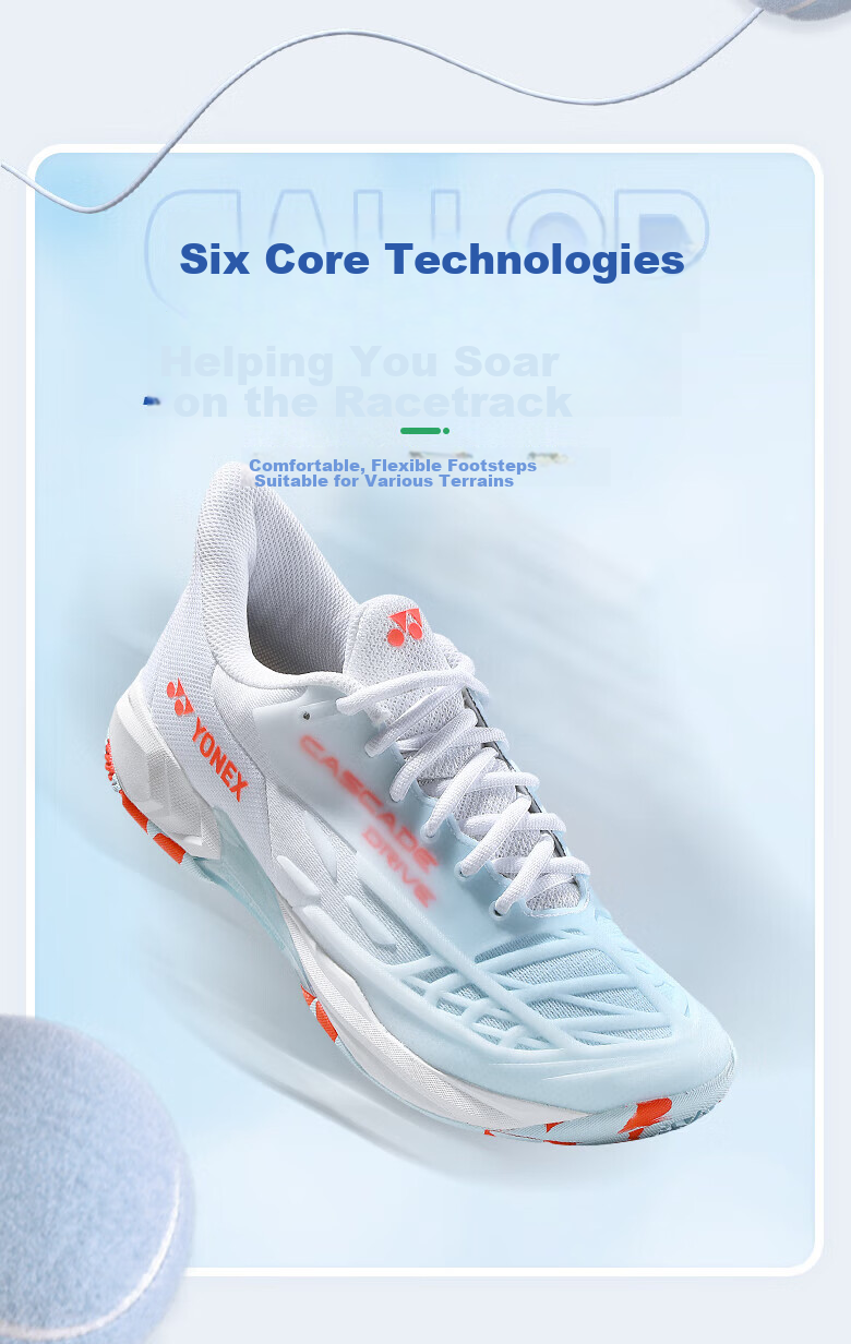 YONEX Badminton Shoes, for Competition And Training, Shock-Absorbing, Non-Slip, Professional Power Cushion, SHBCD2EX, Yellow And Blue, Size 36 3