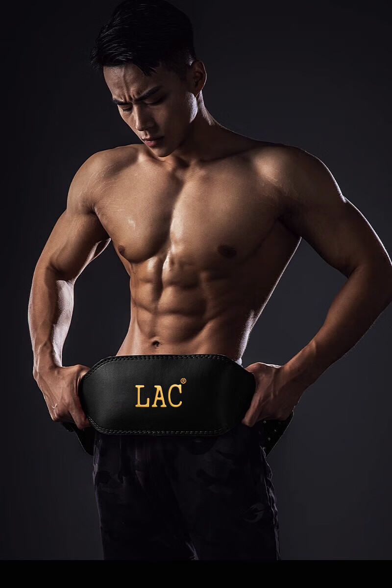LAC Leather Fitness Waist Belt, Squat Exercise Back Support for Men And Women, Weightlifting Deadlift Strength Training, Back Width 10.5CM, Size M 1