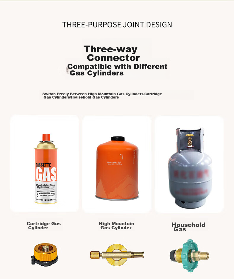 Geshu Gas Cylinder Adapter, Cartridge Stove Connector, High Mountain Gas Cylinder Converter, Outdoor Stove Adapter, Conversion Device 3