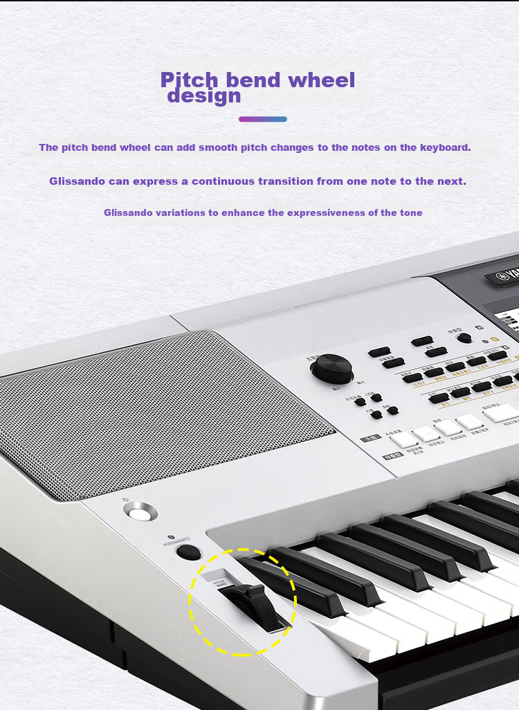 YAMAHA KB308 Electronic Keyboard, Noble Silver, 61 Keys, for Adults And Children, Professional Teaching And Performance, Portable, Standard Configuration Plus Complete Accessories 14