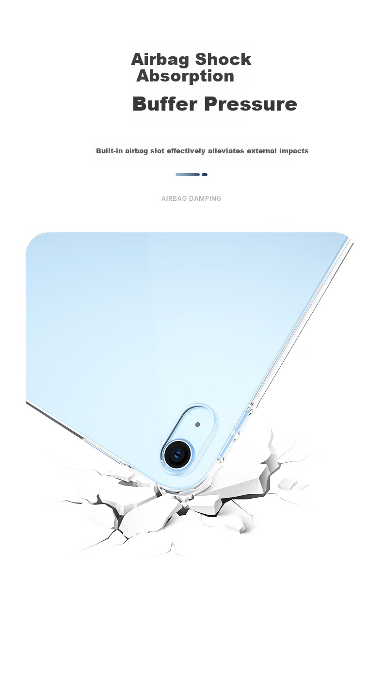 BIAZE Compatible with 2026 M4 Chip Apple IPad Air 11-Inch Case, Protective Cover for Apple Tablet Air 8/7/6, 11-Inch TPU Transparent Slim Soft Case 3
