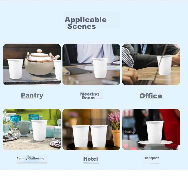YOUAO Disposable Paper Cups, 1000 Pieces, 200ml Thick Eco-Friendly Cups in Box (10 Packs), Commercial Office Wholesale 9