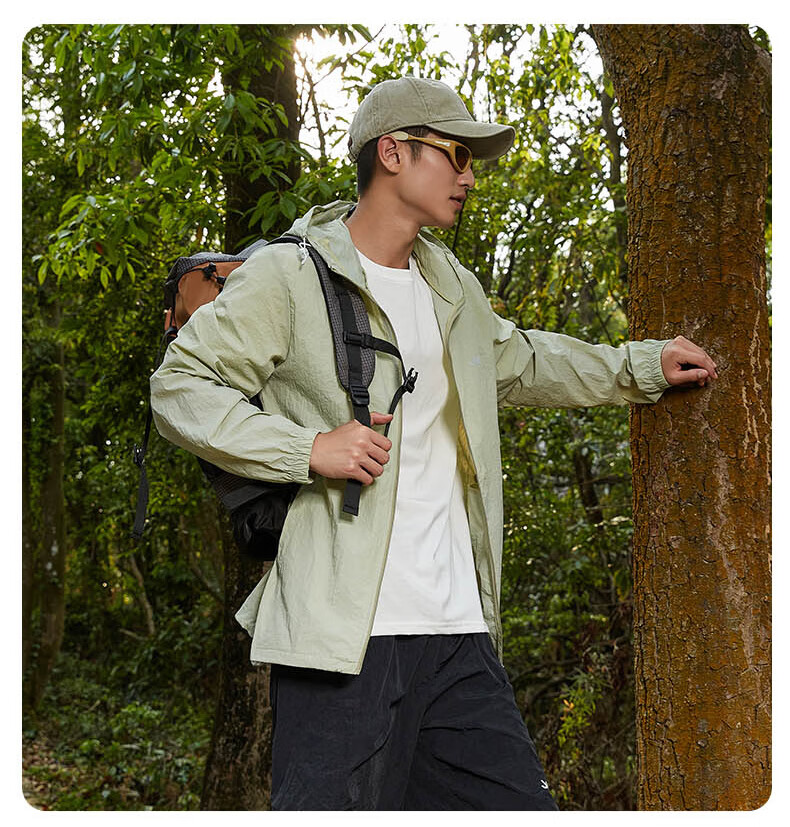JEEP Sun Protection Jacket, Summer Breathable, for Men And Women Couples, Ice Silk Outdoor Sports Skin Coat, Pure Black, 3XL 25