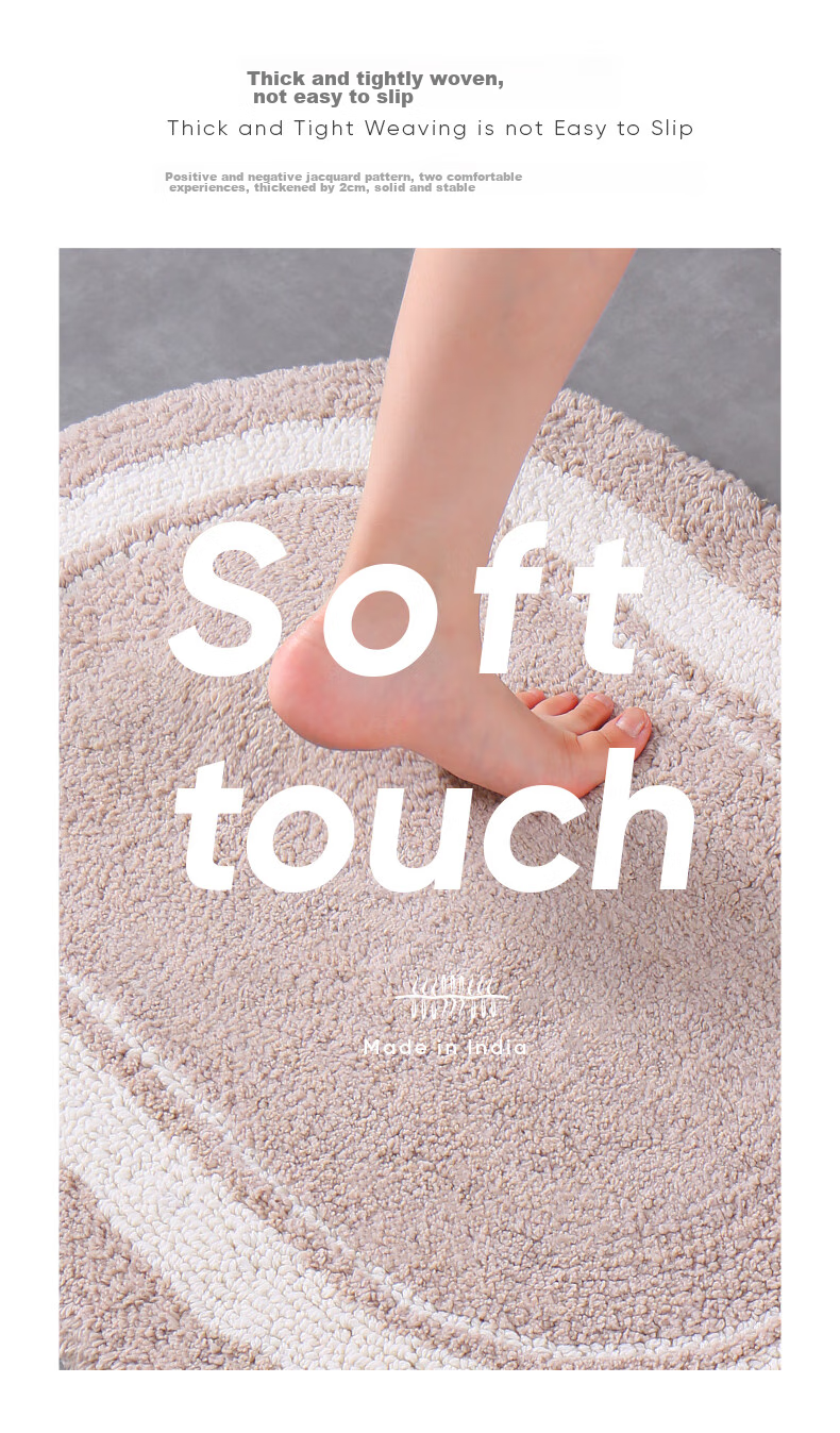 Amarelle Elegant High-End Hotel Ultra-Soft Absorbent Non-Slip Bathroom Mat, Pink (50*80cm) 7
