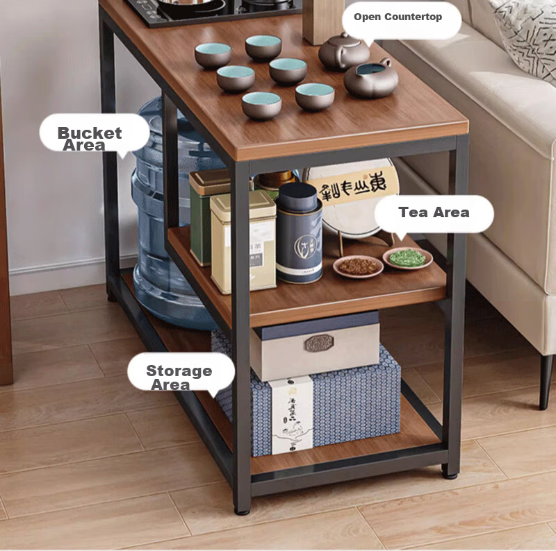 OLENOUFENG Side Table, Small Apartment Coffee Table, Sofa Side Cabinet, Tea Table, Home Storage Rack, Simple Storage Shelf, Floor-Standing Storage Rack 5