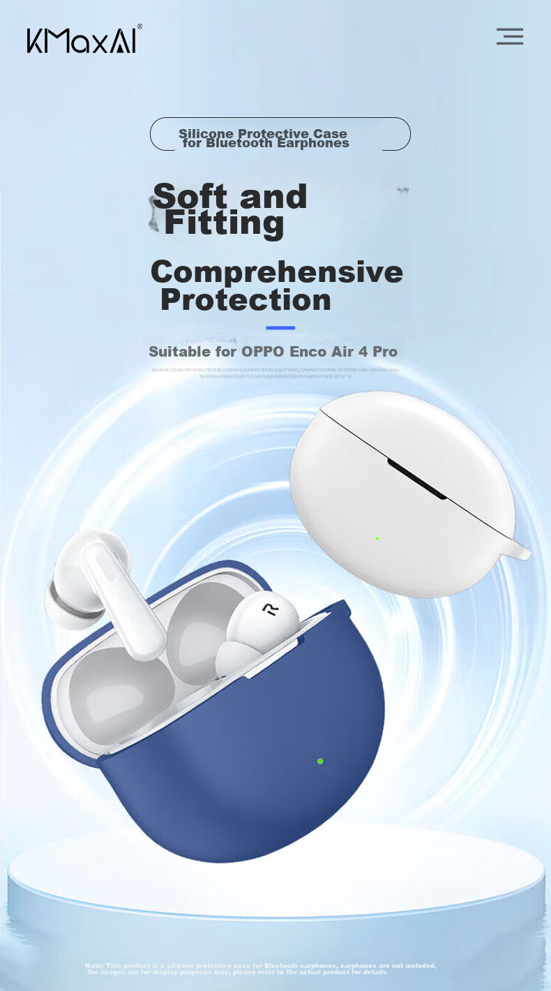 KMaxAI Compatible Silicone Protective Case for OPPO Enco X3/Air4 Pro Earphones with Hook, Wireless Charging Case, Frosted Simple Solid Color Soft Shell, Matcha Gree 1